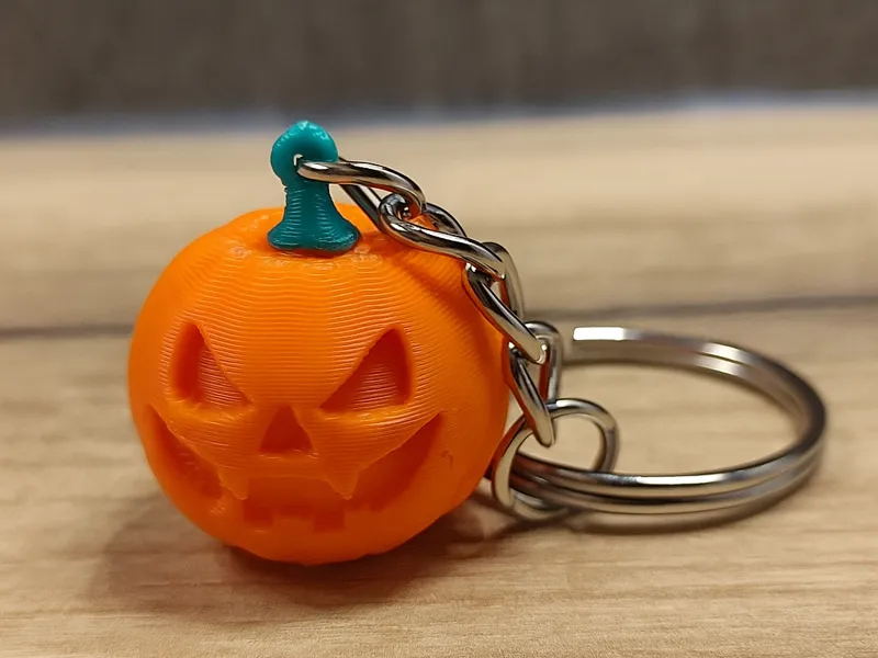 Halloween Pumpkin Keychain | Easy 3D Print