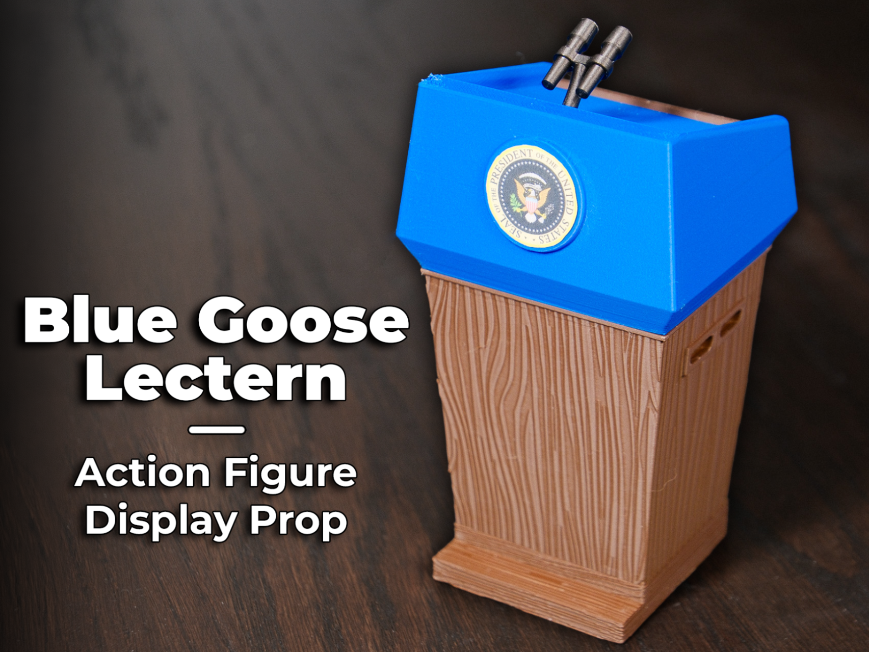 Blue Goose Lectern Scale Model for Action Figures