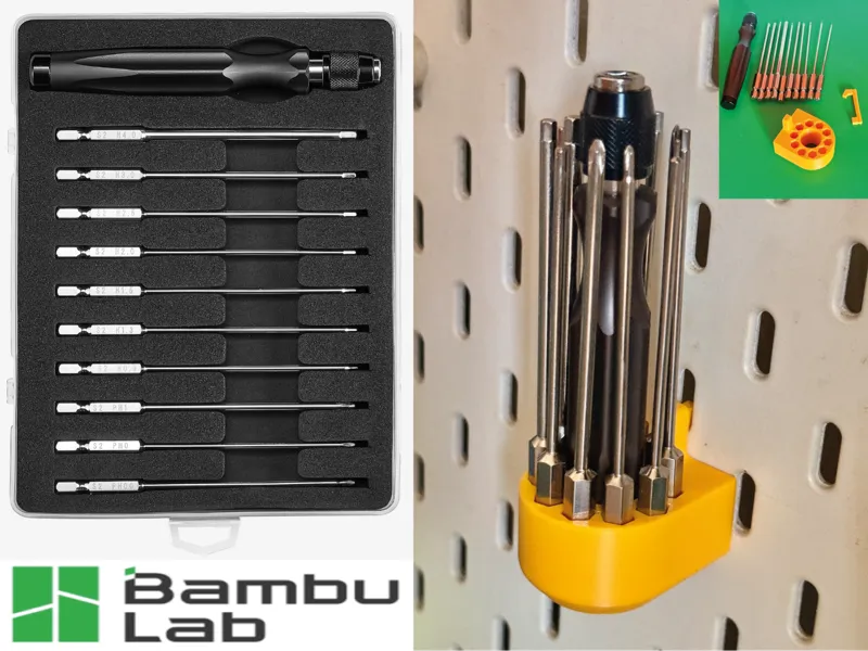 IKEA SKADIS Bambu Lab Screwdriver Kit Holder