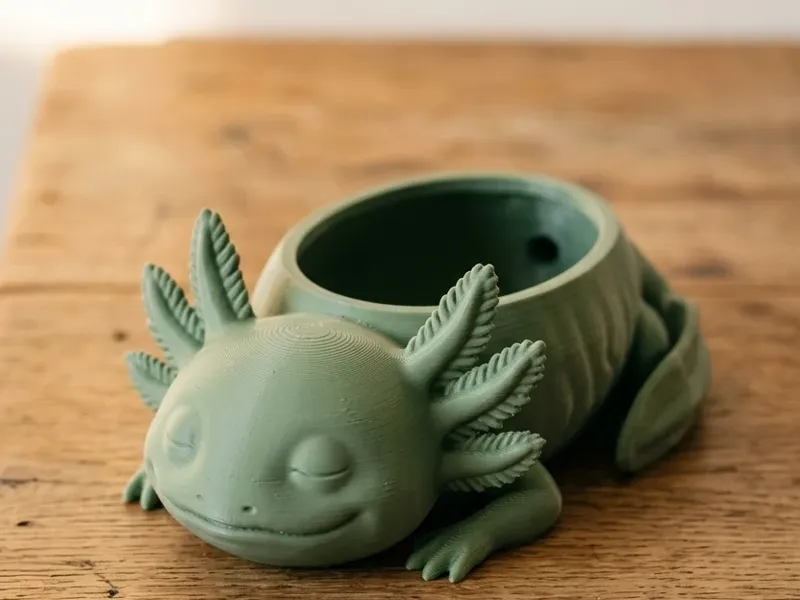 Sleepy Axolotl Planter