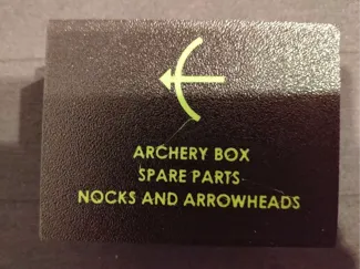 Simple box for archery spare parts,nocks/arrowhead