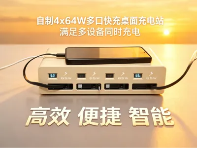 DIY 4x65W Multi-Port Fast Charging Desktop Charging Station