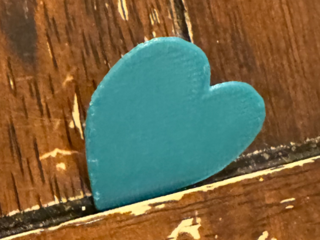 Heart bookmark bed adhesion test