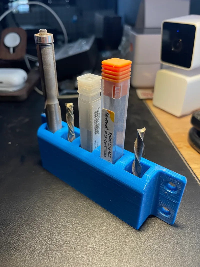 Low Profile Endmill Bit Holder - Mounts to bench