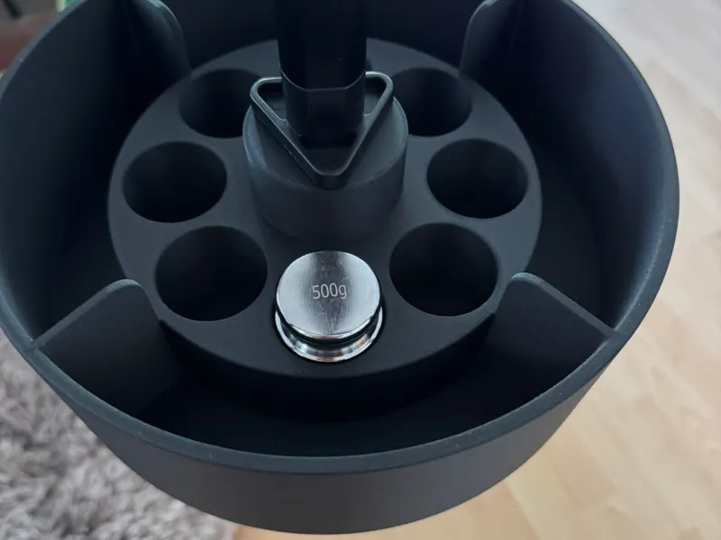 Tripod Tray with calibrated weights possibility.