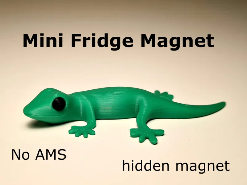 Mini Gecko Fridge Magnet - Multipart
