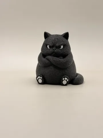 Modelo para impresión 3D: Grumpy Cat — vista de referencia 3