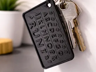Stranger things Alfabet keychain