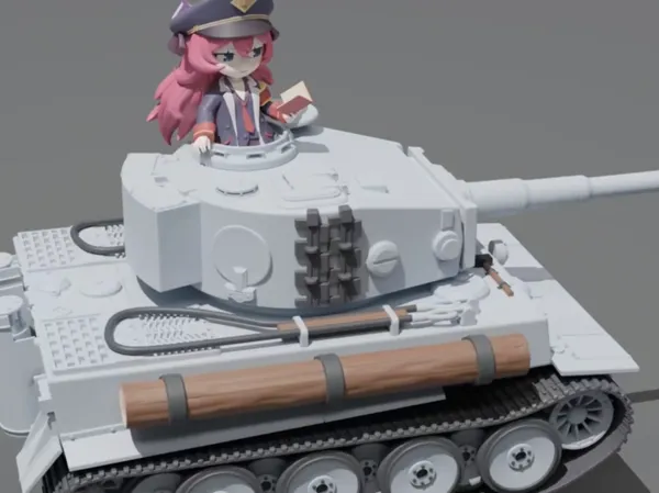 Blue Archive - Iroha avec son tank