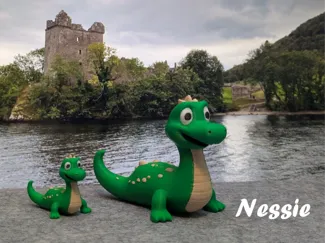 Nessie, the cute Loch Ness monster