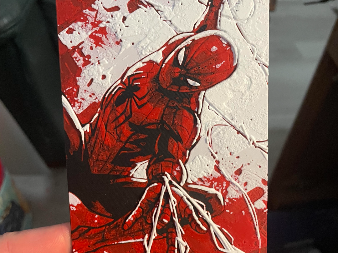 Spiderman Comic Book Style Hueforge