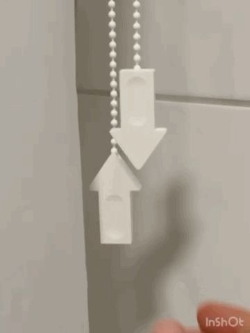 shower curtain ball chain handle