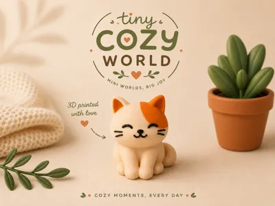 -Tiny Cozy World- Gato Cozy 2 colores 