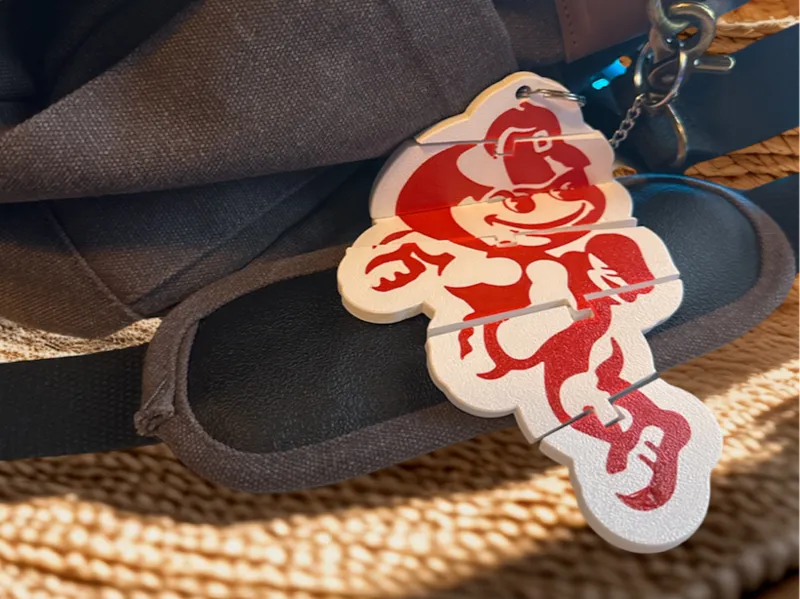 Flexi OSU Brutus Keychain Charm Ohio State