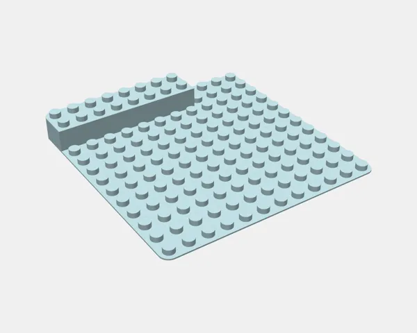 Plaque de base compatible Duplo 12x12 avec rebord