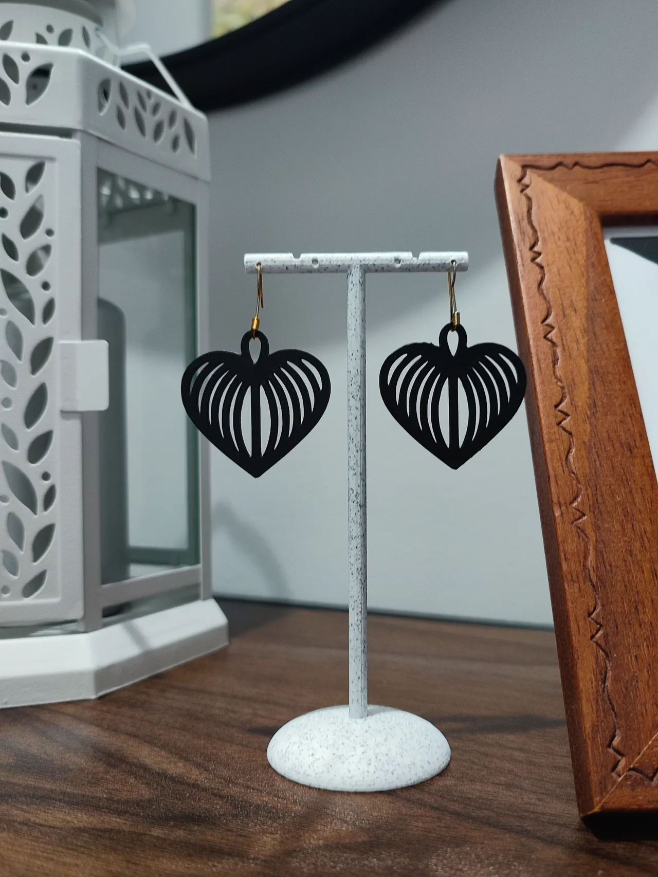 Aretes Corazón Abanico view 2