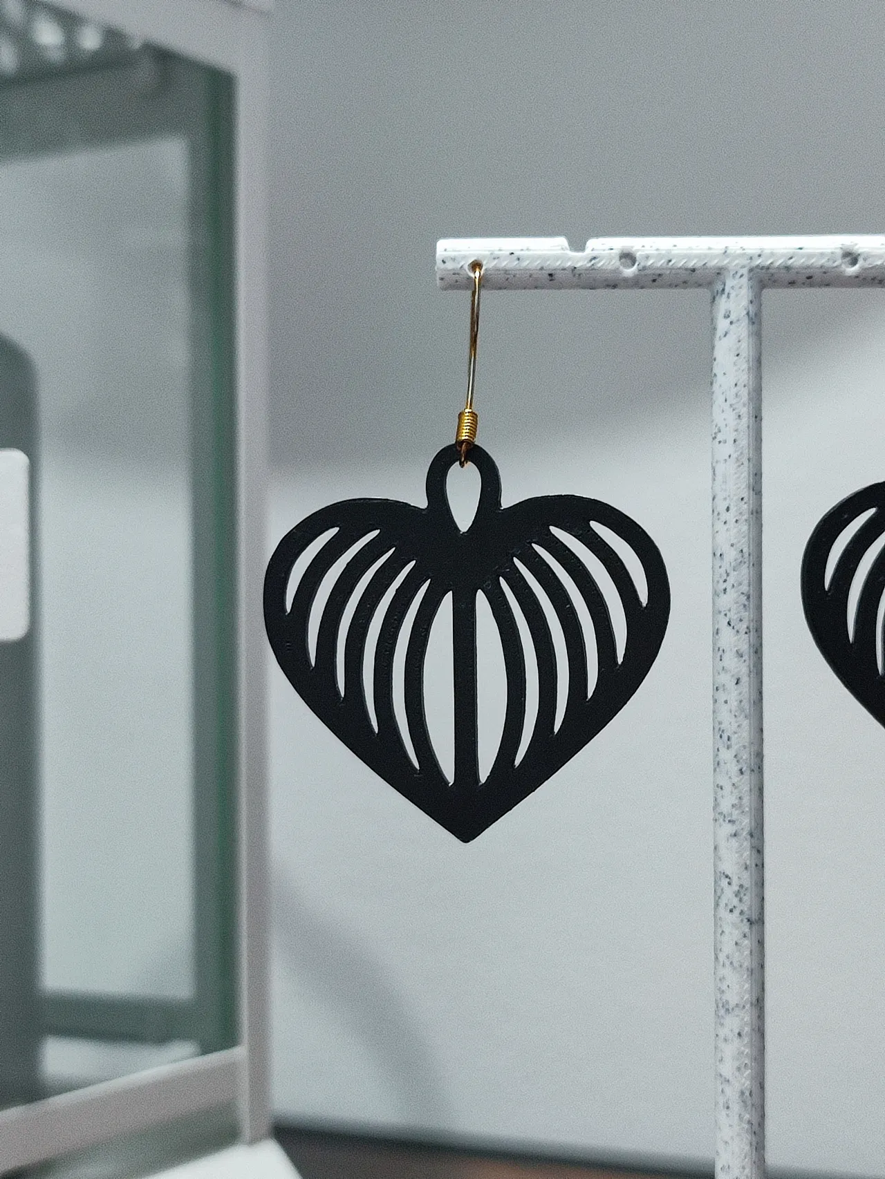Aretes Corazón Abanico view 4