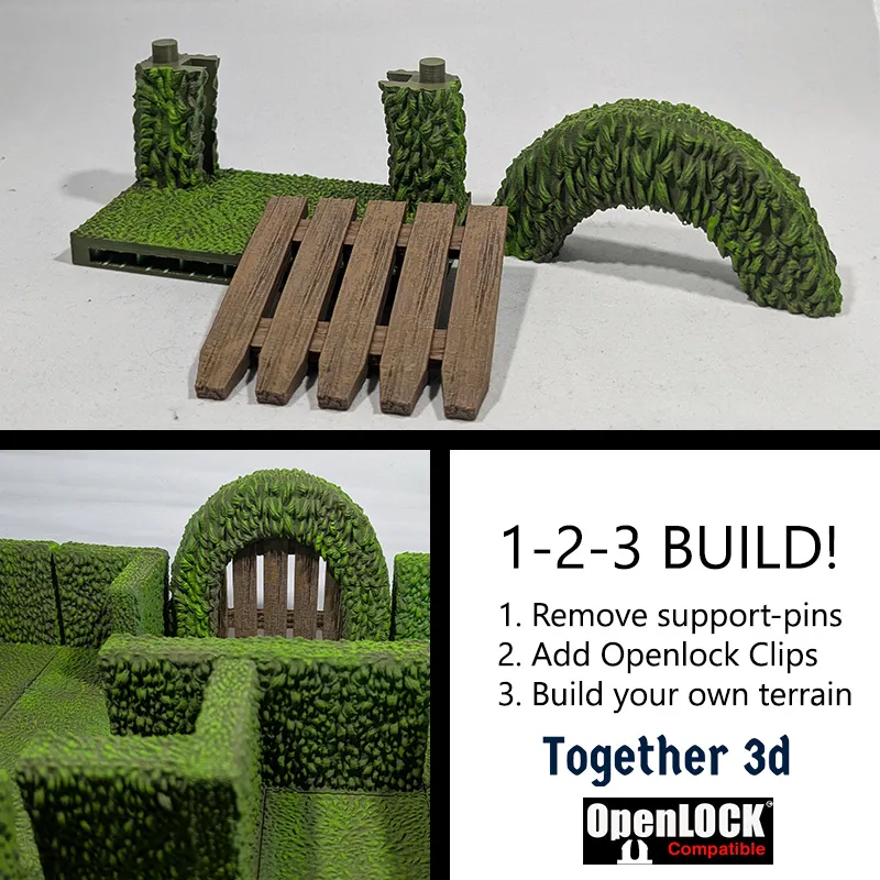 Hedge arch with functional gate - OpenLOCK system by Together 3D ...