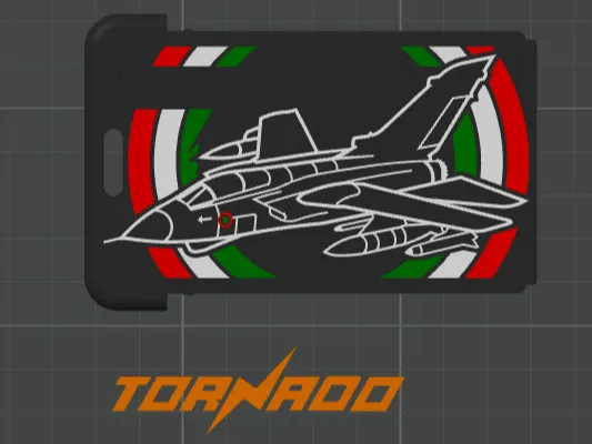 PORTA BADGE POSTERIORE TORNADO SCRITTA 