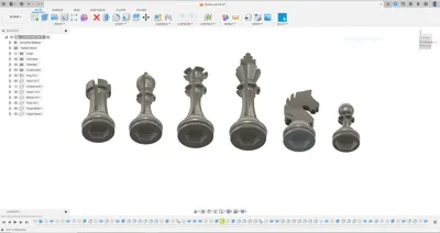 Piezas de ajedrez V4 por kevr102 MakerWorld: Descarga Modelos 3D Gratuitos