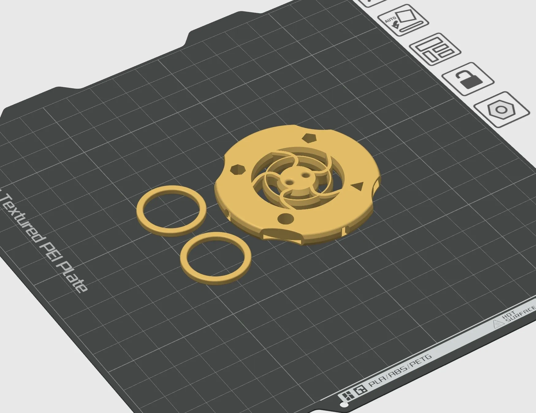 Miniatura 2 do modelo 3D 拉线飞轮