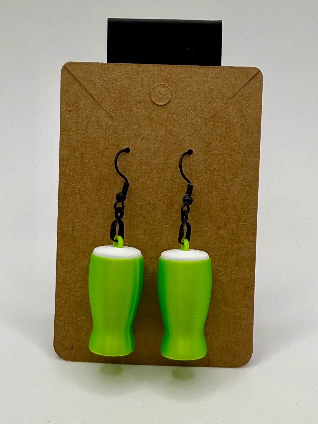 St Patrick's Day Guinness Pint Glass Earrings view 2