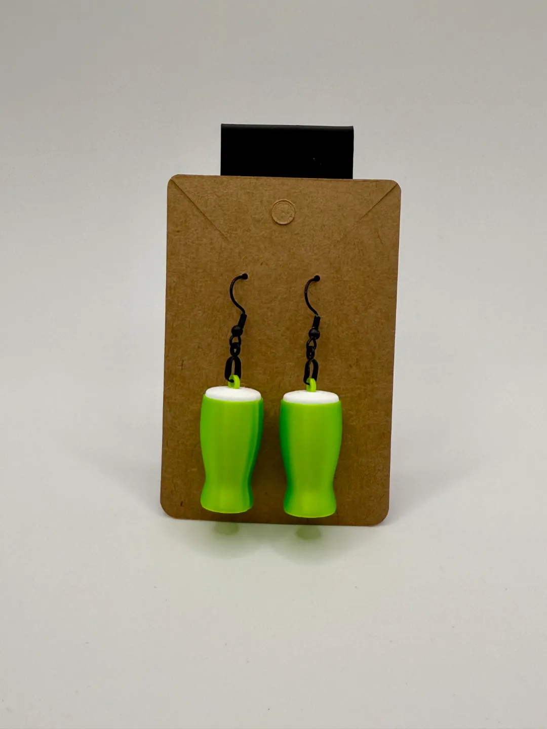 St Patrick's Day Guinness Pint Glass Earrings view 3
