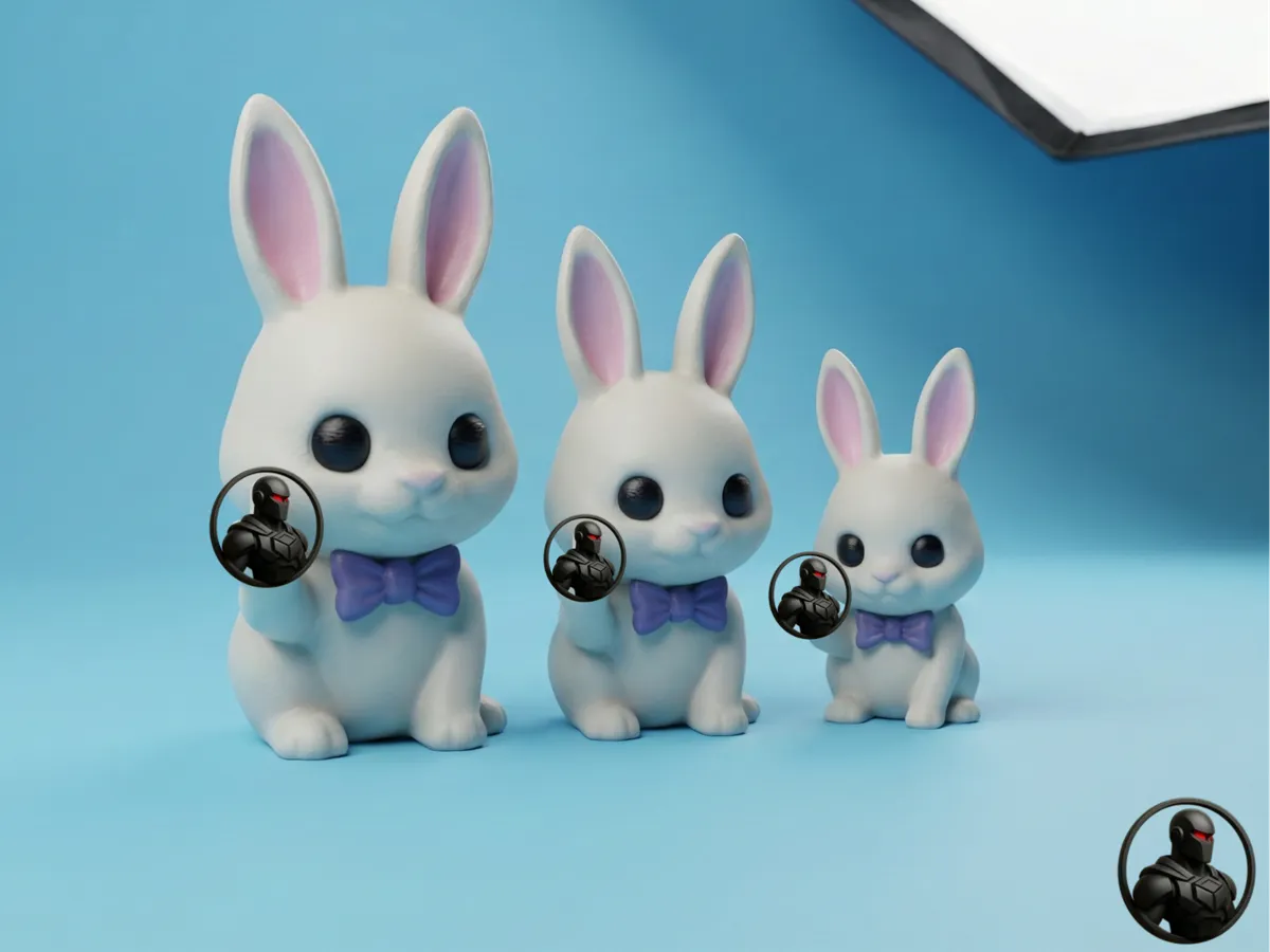 Pink Rude Rabbit Rabbit with attidude ( FU/Rude rabbit pose) - Free 3D Print Model ...