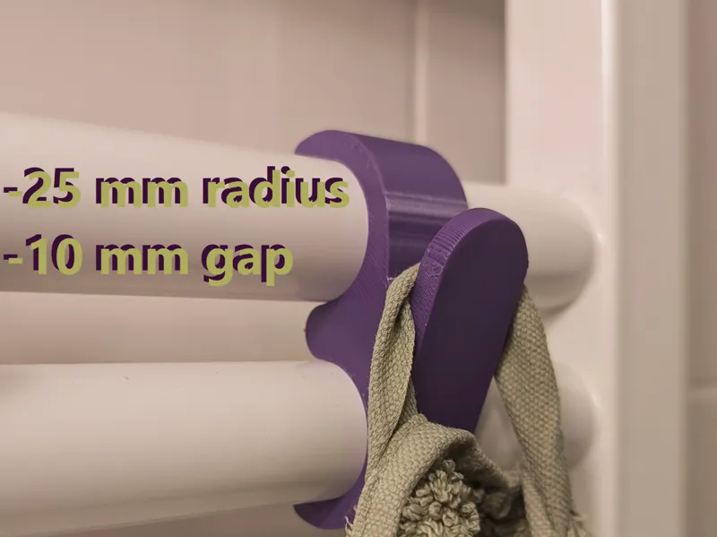 Bathroom radiator hook V2