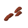 3 small pieces of poop