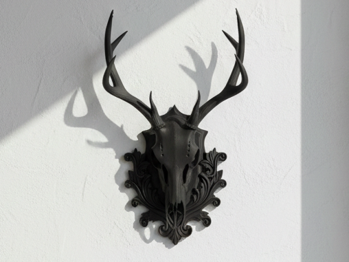 Baroque Deer Trophy: Nature Meets Nobility