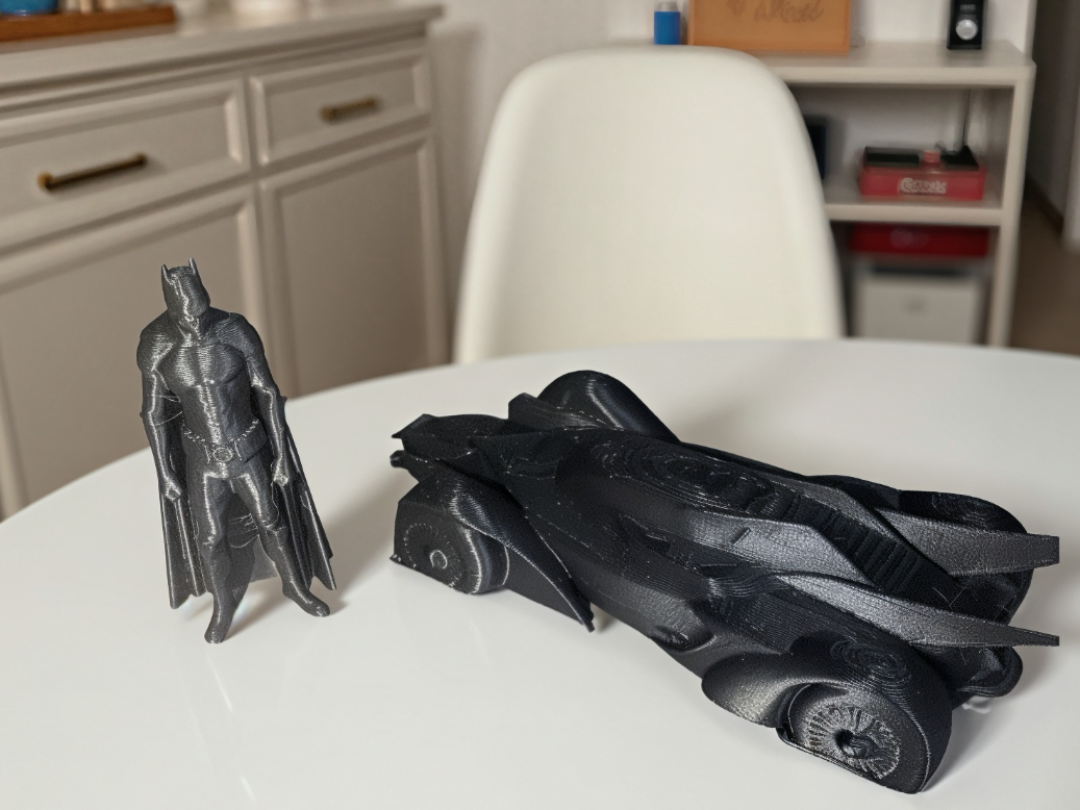 Small Batman with Bat mobile