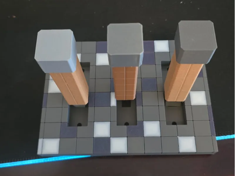 Triple lever wall switch - Minecraft