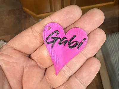 Name Heart Keychain