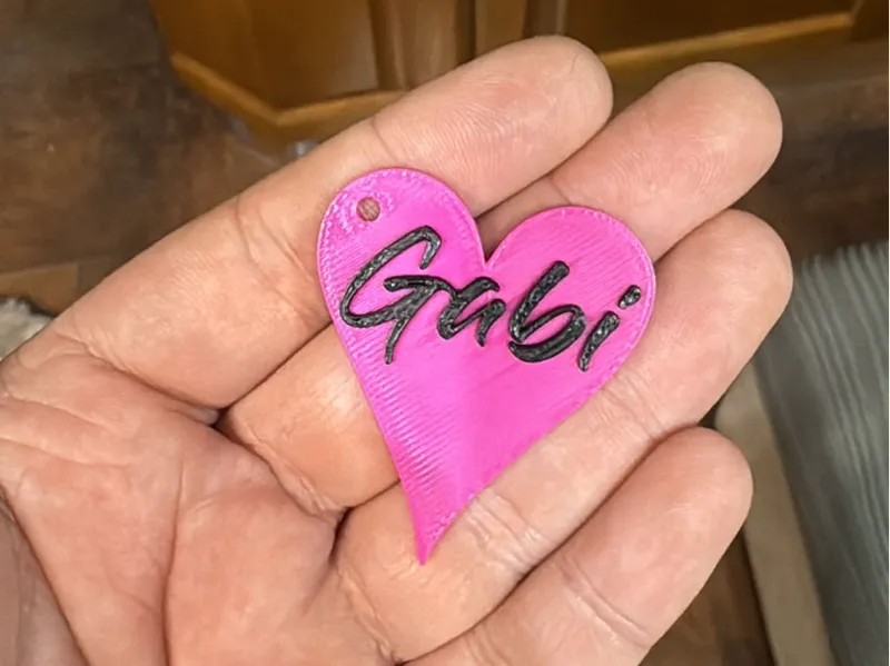 Name Heart Keychain