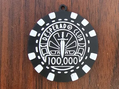 Desperado Club Poker Chip Key Chain