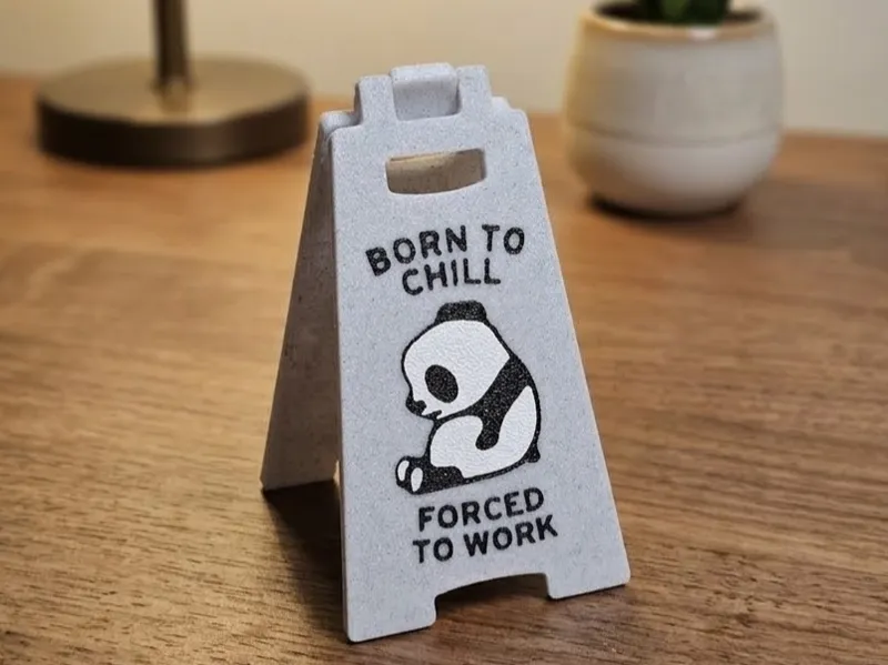 "Born to Chill, Forced to Work" Desk Sign