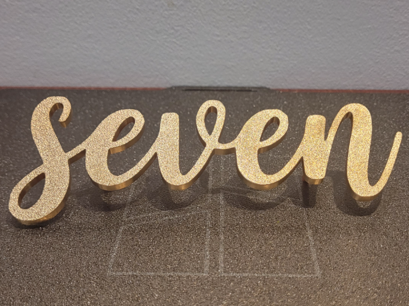 Frontal Cake Topper "Seven"