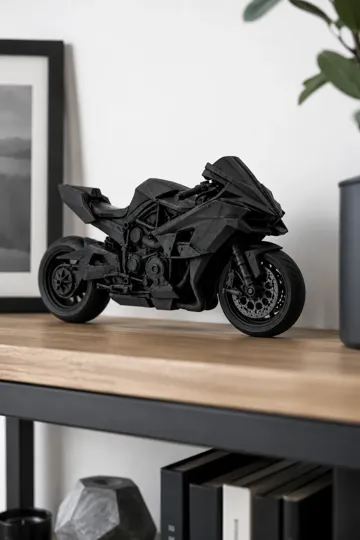 Letrero o emblema decorativo: Kawasaki Ninja H2R Motorcycle — vista de referencia 3