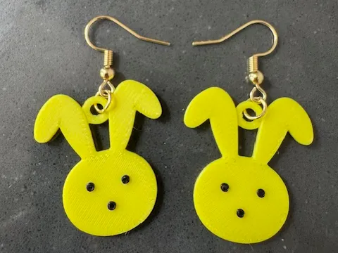 Easter Bunny Face Earrings