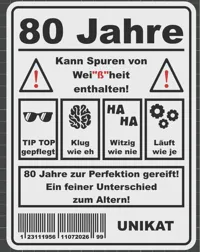 Geburtstagsschild - 80 Jahre