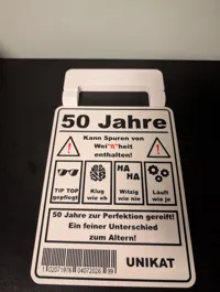 Geburtstagsschild - 50 Jahre