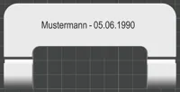 Ständer für Geburtstagsschild mit zwei Farben