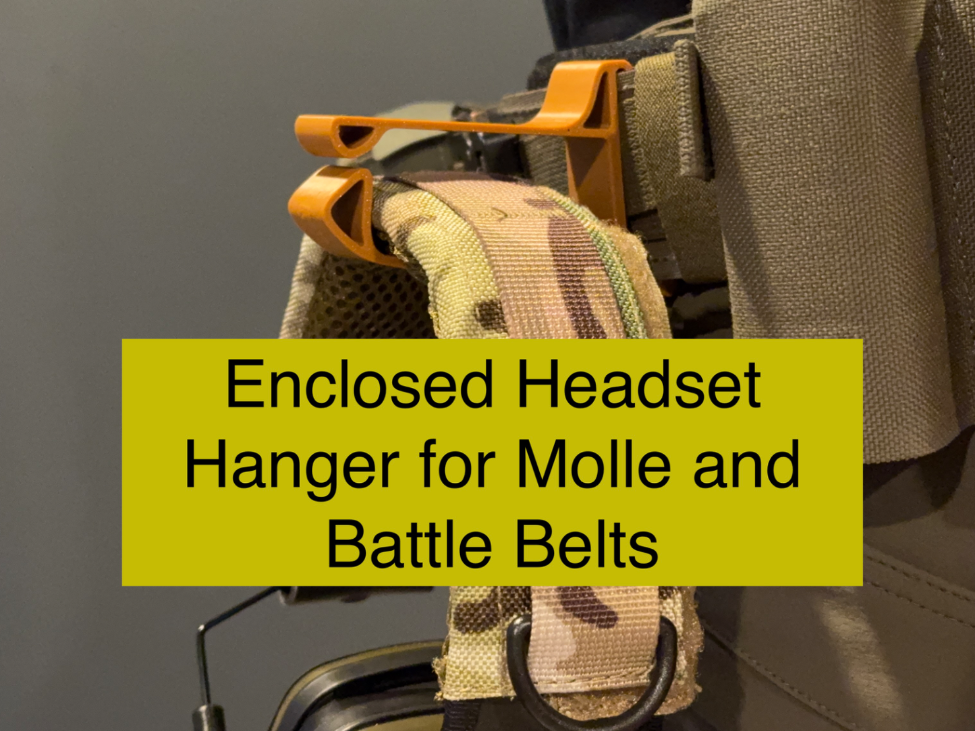 Enclosed Earpro Hanger for Battle Belts and MOLLE