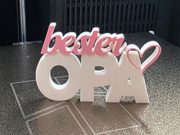 bester Opa Schriftzug
