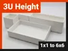 Height 3U (1x1 to 6x6)