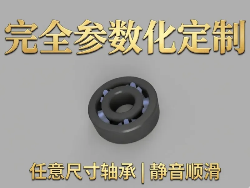完全参数化定制滚珠轴承，默认为608ZZ