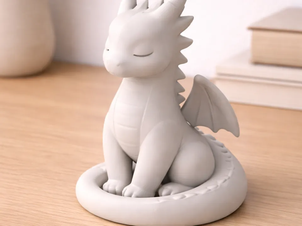 Cute Baby Dragon Figurine - Free 3D Print Model - MakerWorld