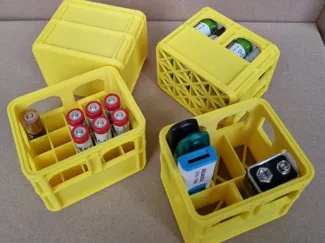 Stackable battery/storage crates