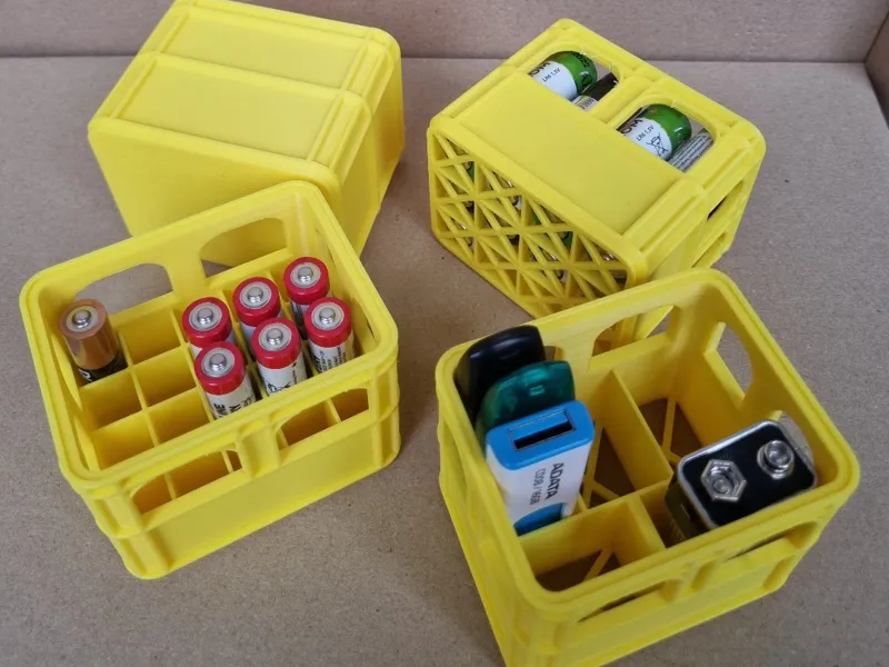Stackable battery/storage crates